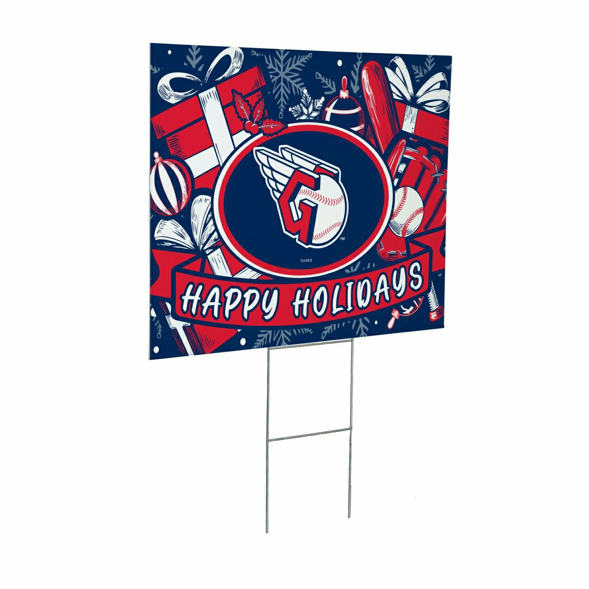 Cleveland Guardians Coroplast Yard Sign, Holiday - MLB Home