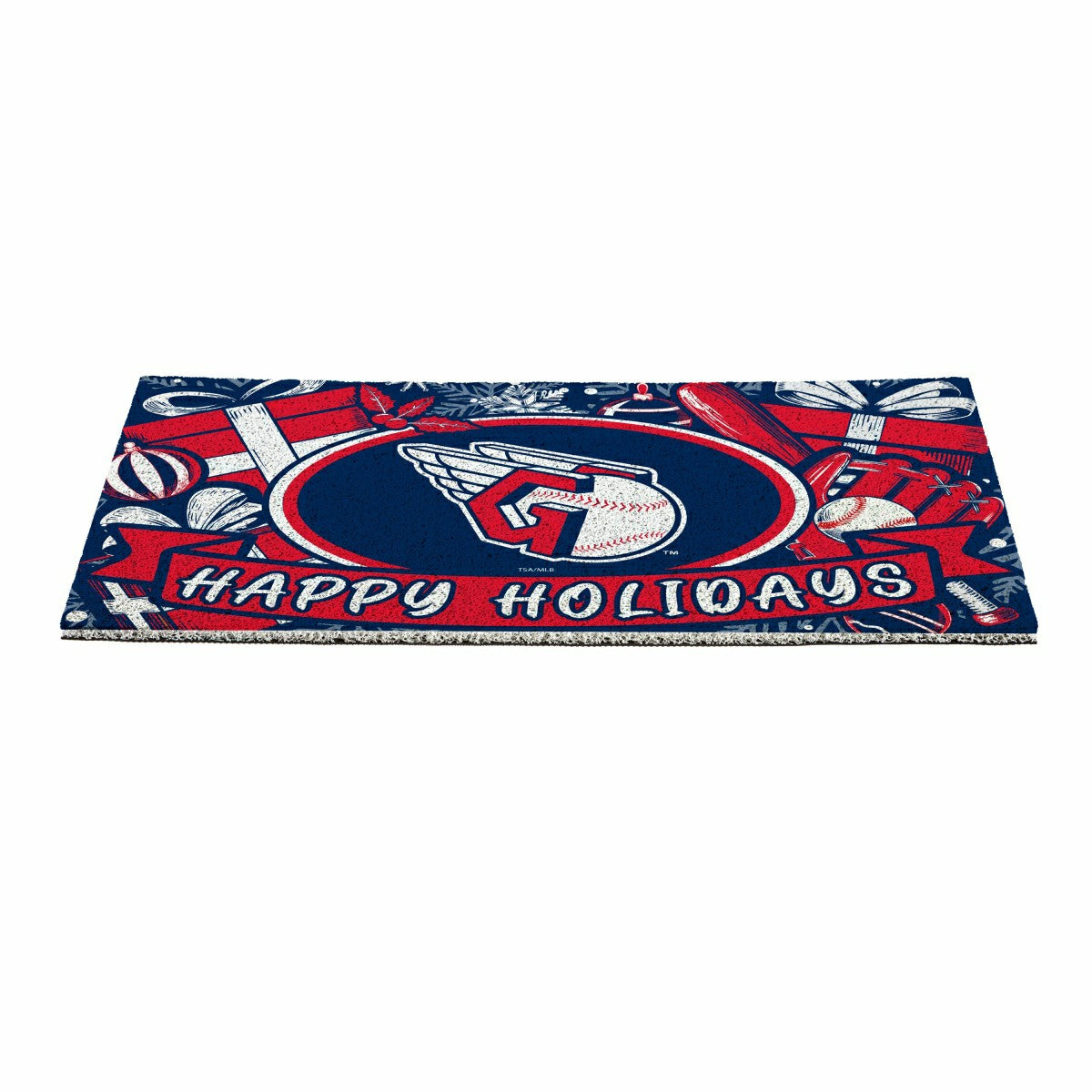 Cleveland Guardians Holiday PVC Mat, 28"x16" - MLB
