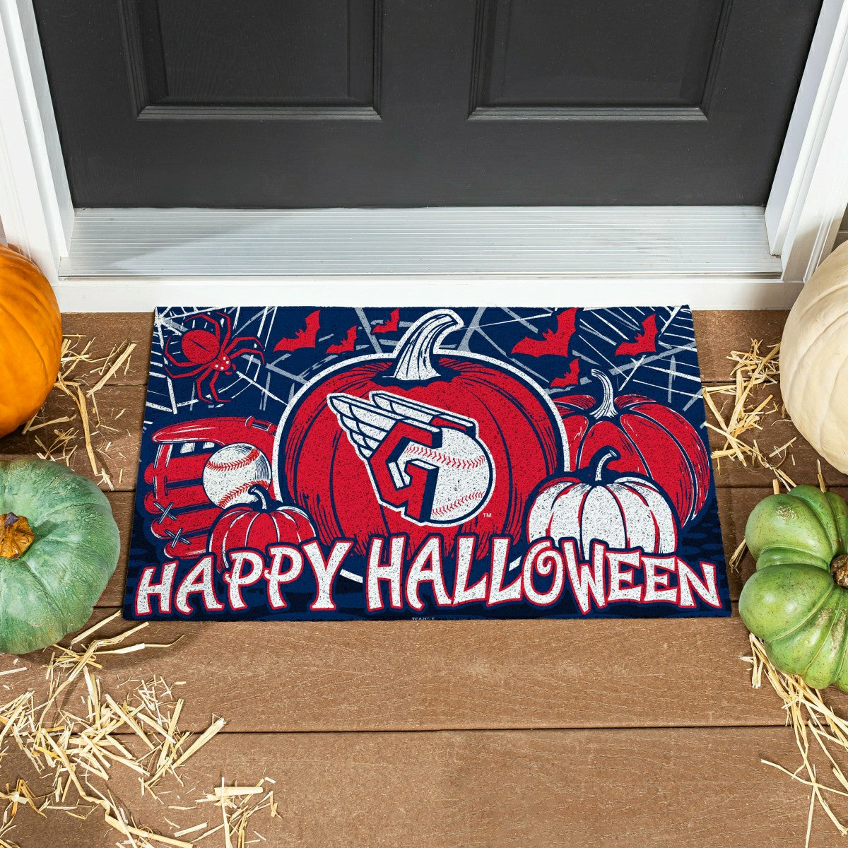 Cleveland Guardians Halloween PVC Mat, 28"x16" - MLB