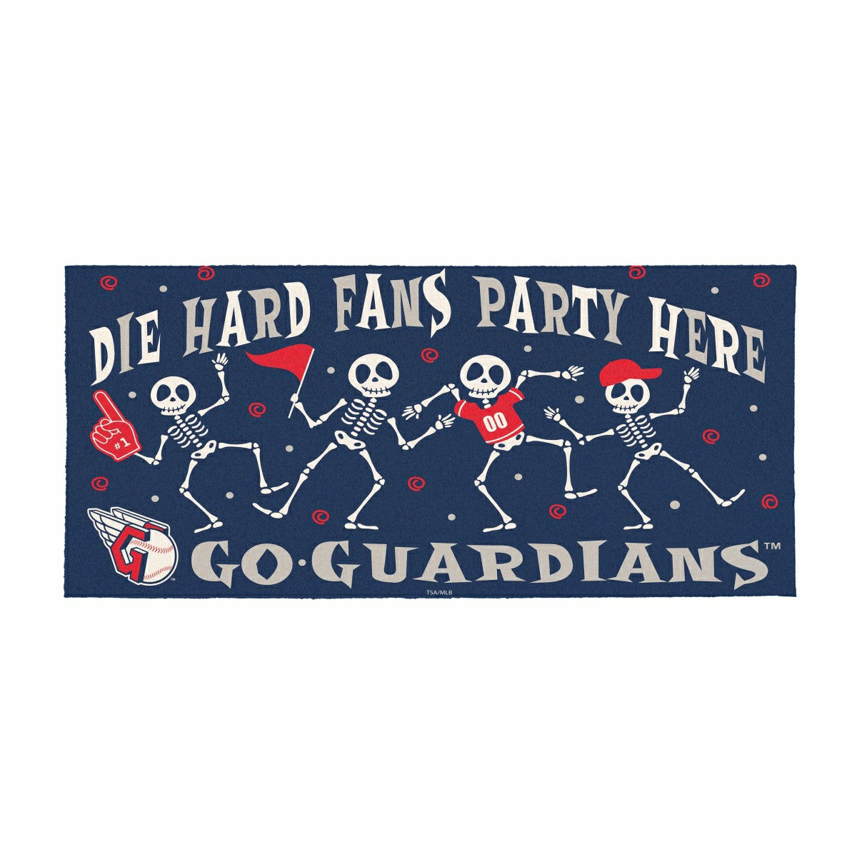 Cleveland Guardians Flocked Coir Halloween Sassafras Switch Mat, 22"x1 - MLB