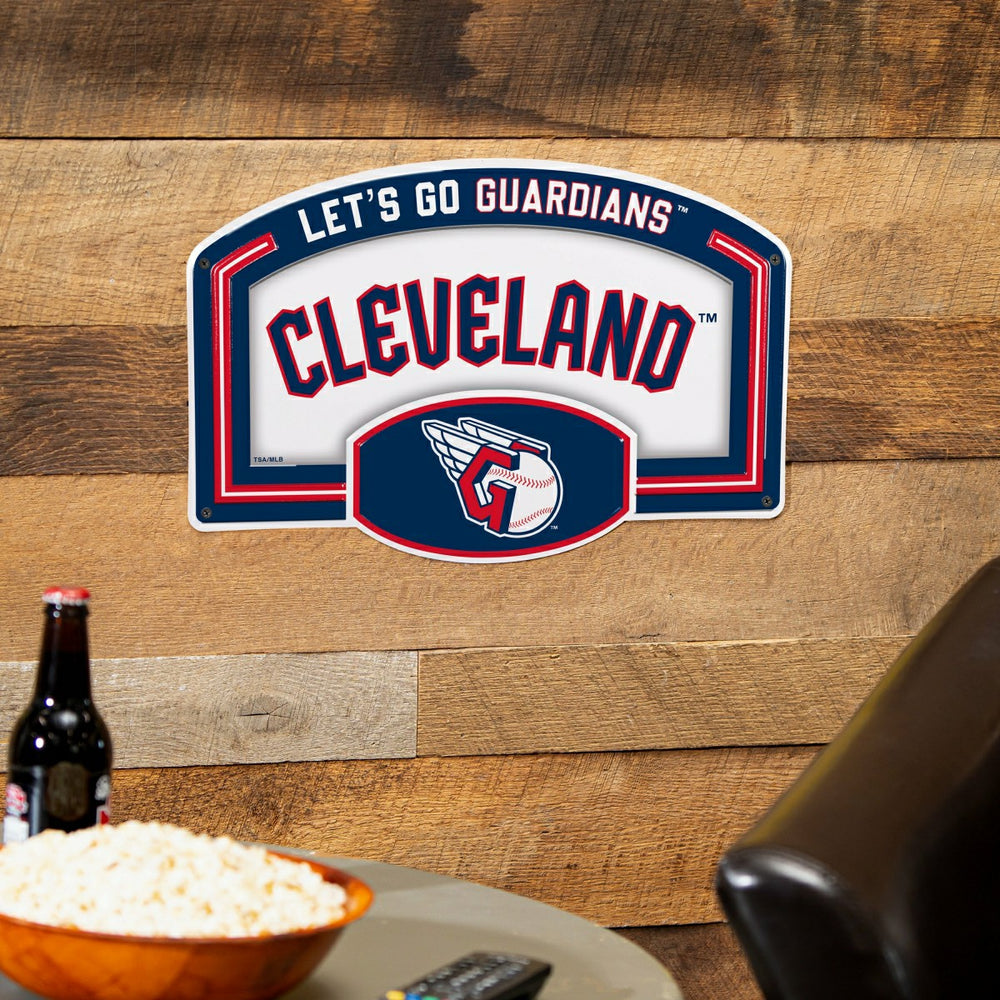Cleveland Guardians USA Embossed Steel Wall Sign, 11" x 17" - MLB Home