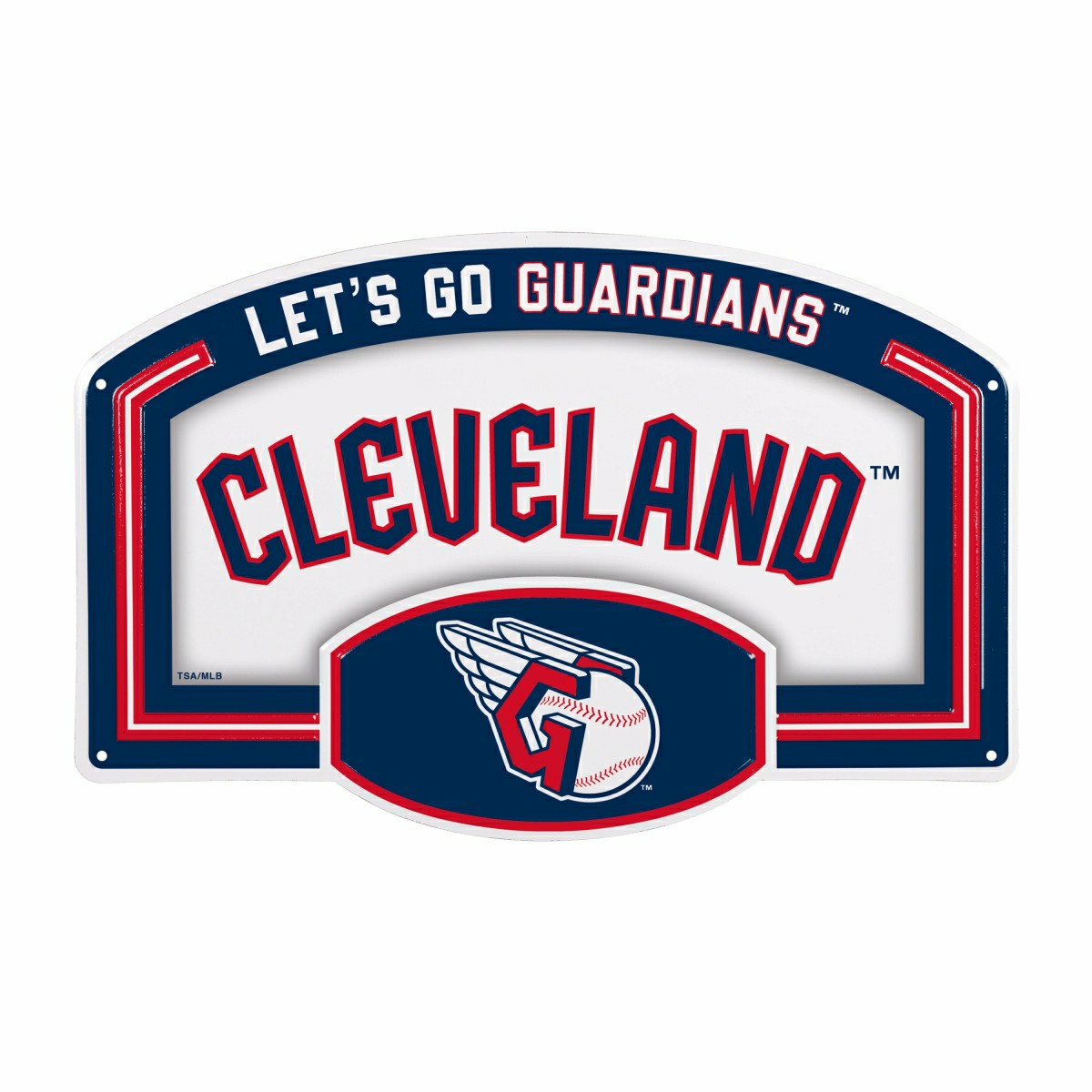Cleveland Guardians USA Embossed Steel Wall Sign, 11" x 17" - MLB Home