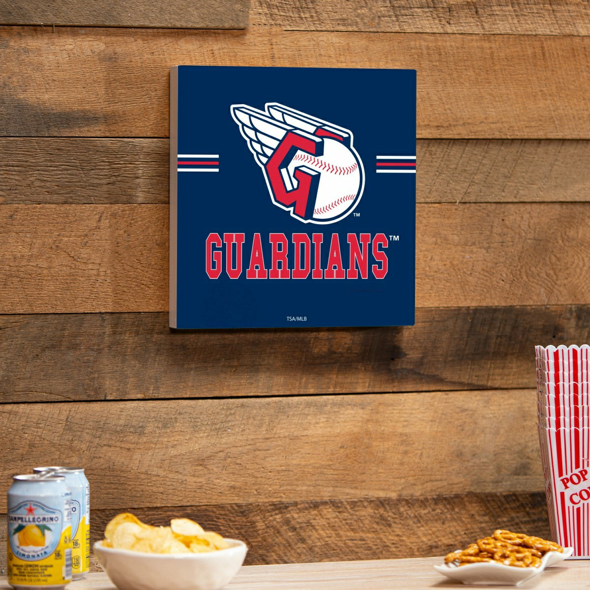 Cleveland Guardians Wood Wall Sign, 12x12 - MLB Home