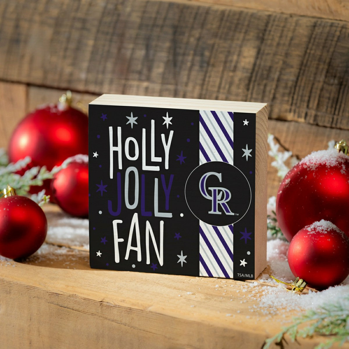 Colorado Rockies Block, Holiday, 6x6 - MLB Home
