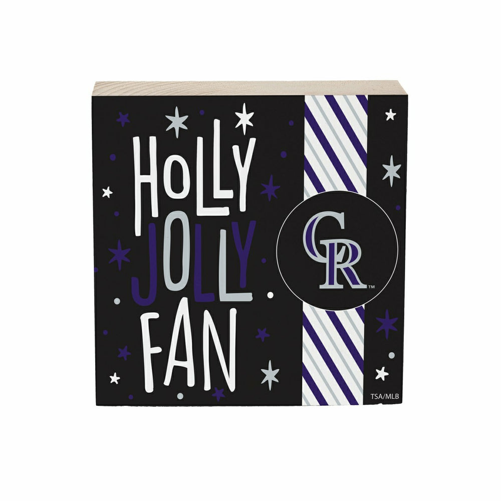 Colorado Rockies Block, Holiday, 6x6 - MLB Home
