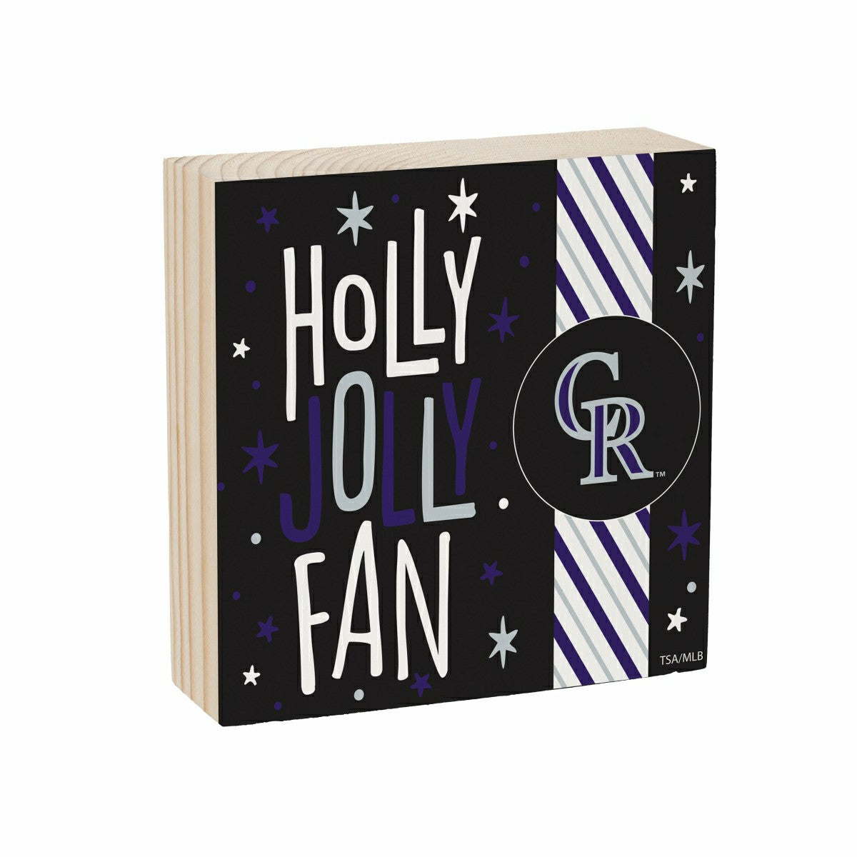 Colorado Rockies Block, Holiday, 6x6 - MLB Home