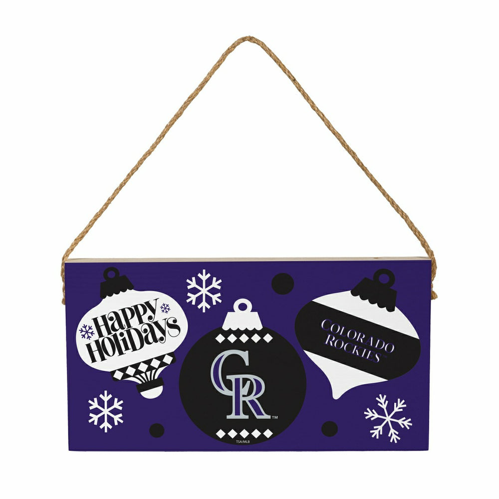Colorado Rockies Holiday Wood Wall Sign, 6x11 - MLB Home