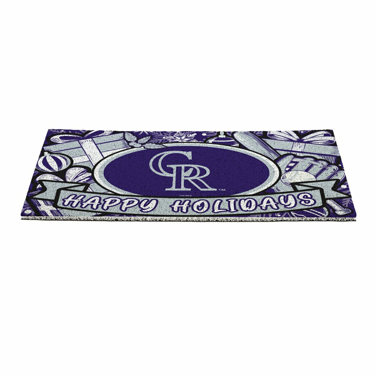 Colorado Rockies Holiday PVC Mat, 28"x16" - MLB