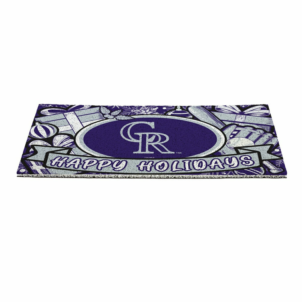 Colorado Rockies Holiday PVC Mat, 28"x16" - MLB