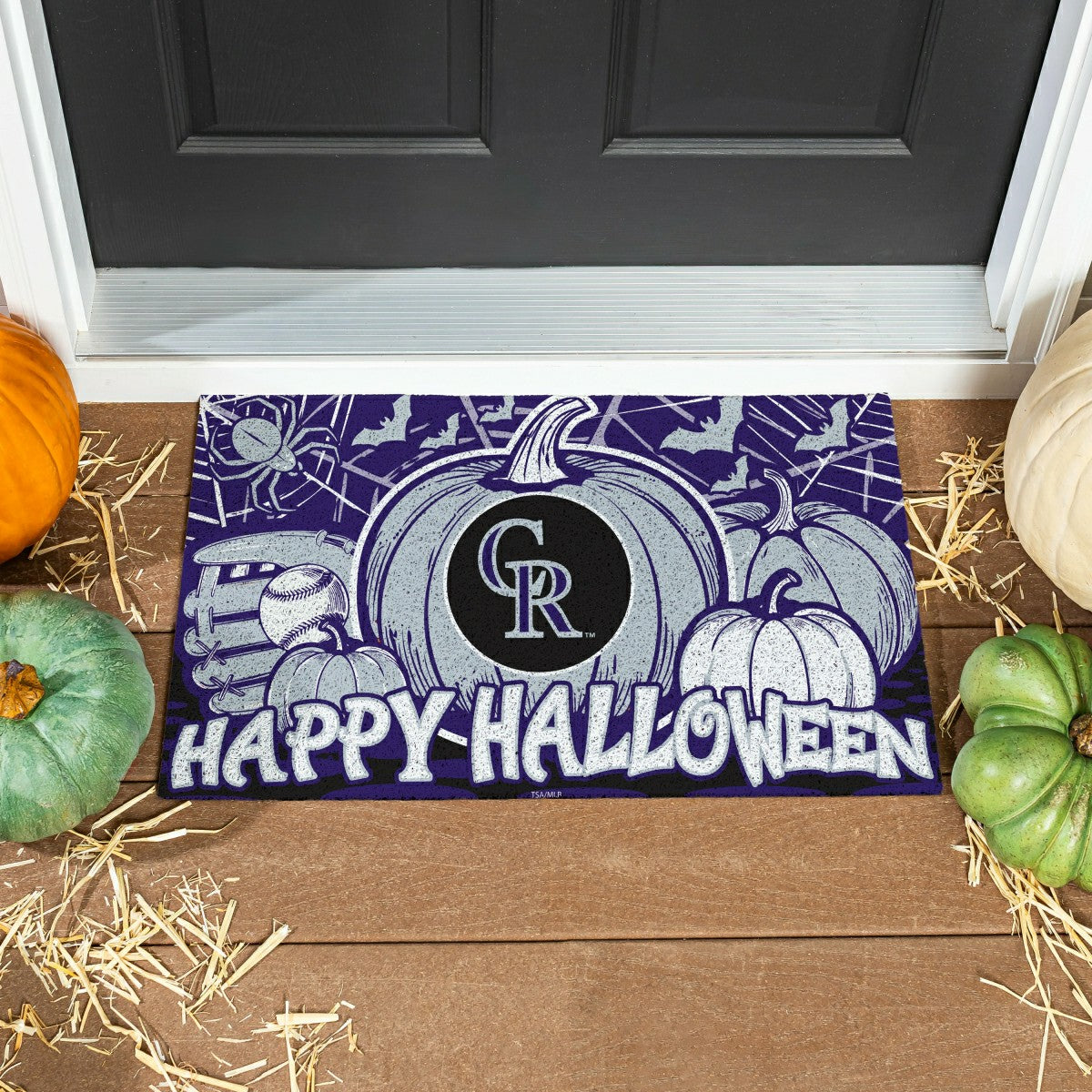 Colorado Rockies Halloween PVC Mat, 28"x16" - MLB