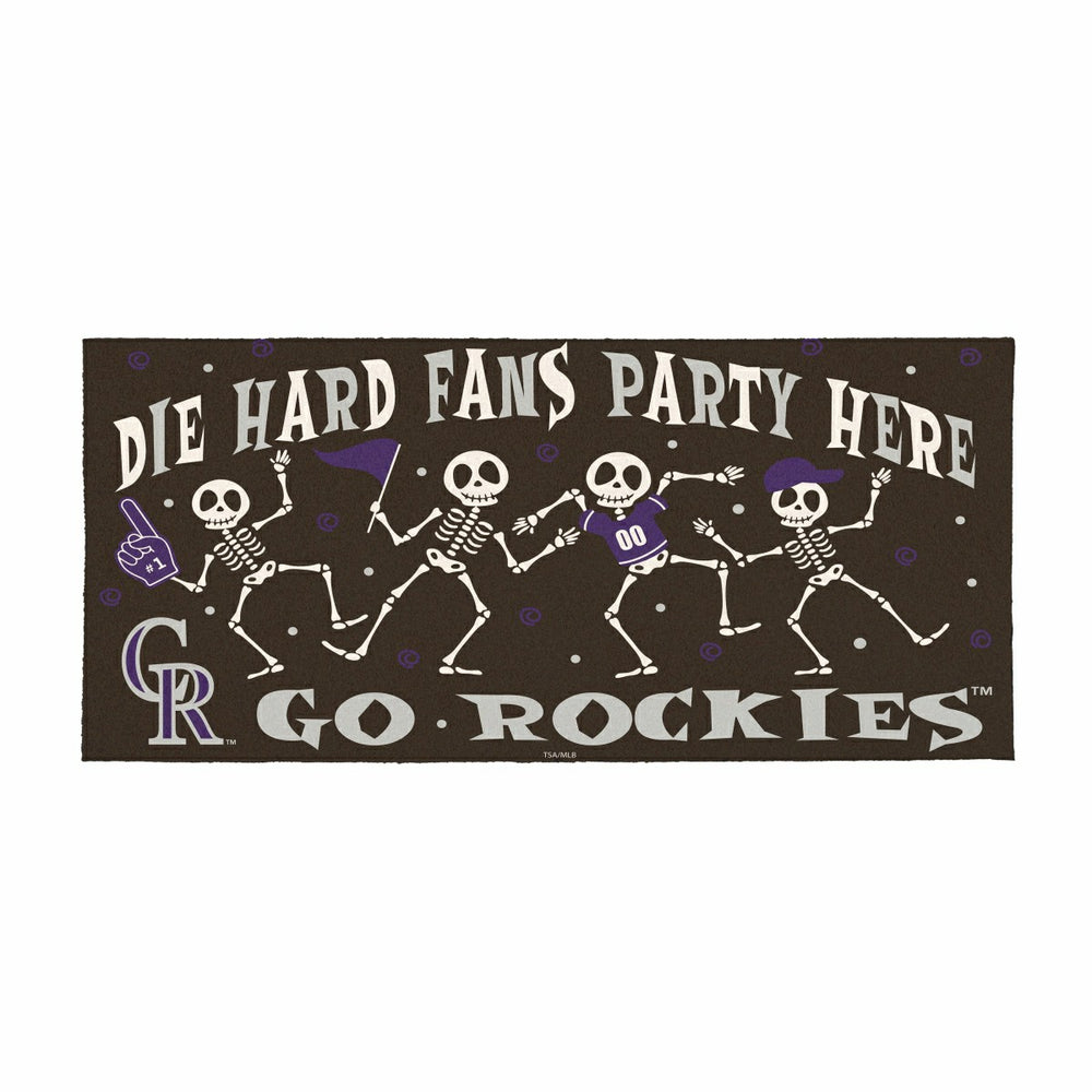 Colorado Rockies Flocked Coir Halloween Sassafras Switch Mat, 22"x10" - MLB