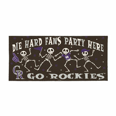 Colorado Rockies Flocked Coir Halloween Sassafras Switch Mat, 22"x10" - MLB