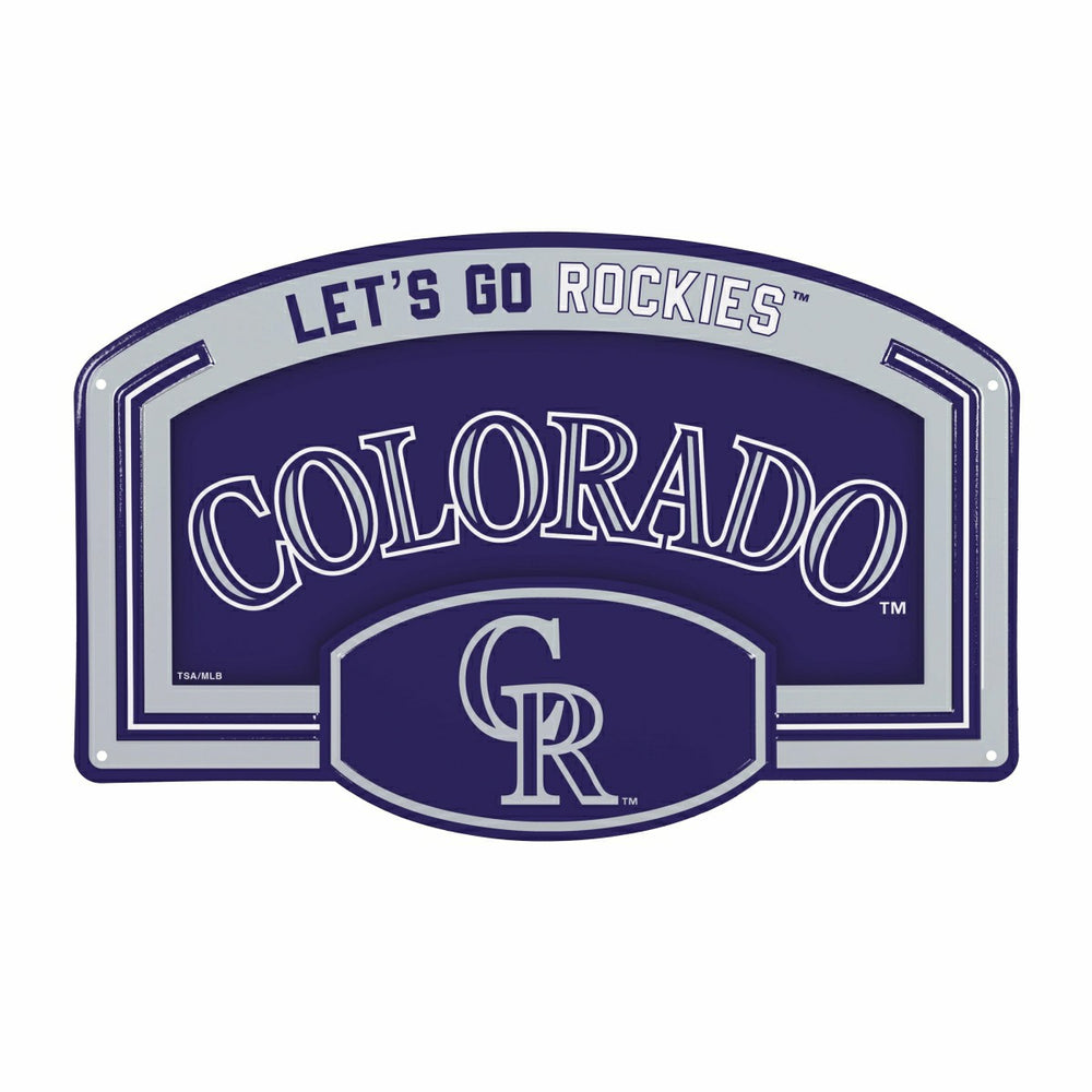 Colorado Rockies USA Embossed Steel Wall Sign, 11" x 17" - MLB Home