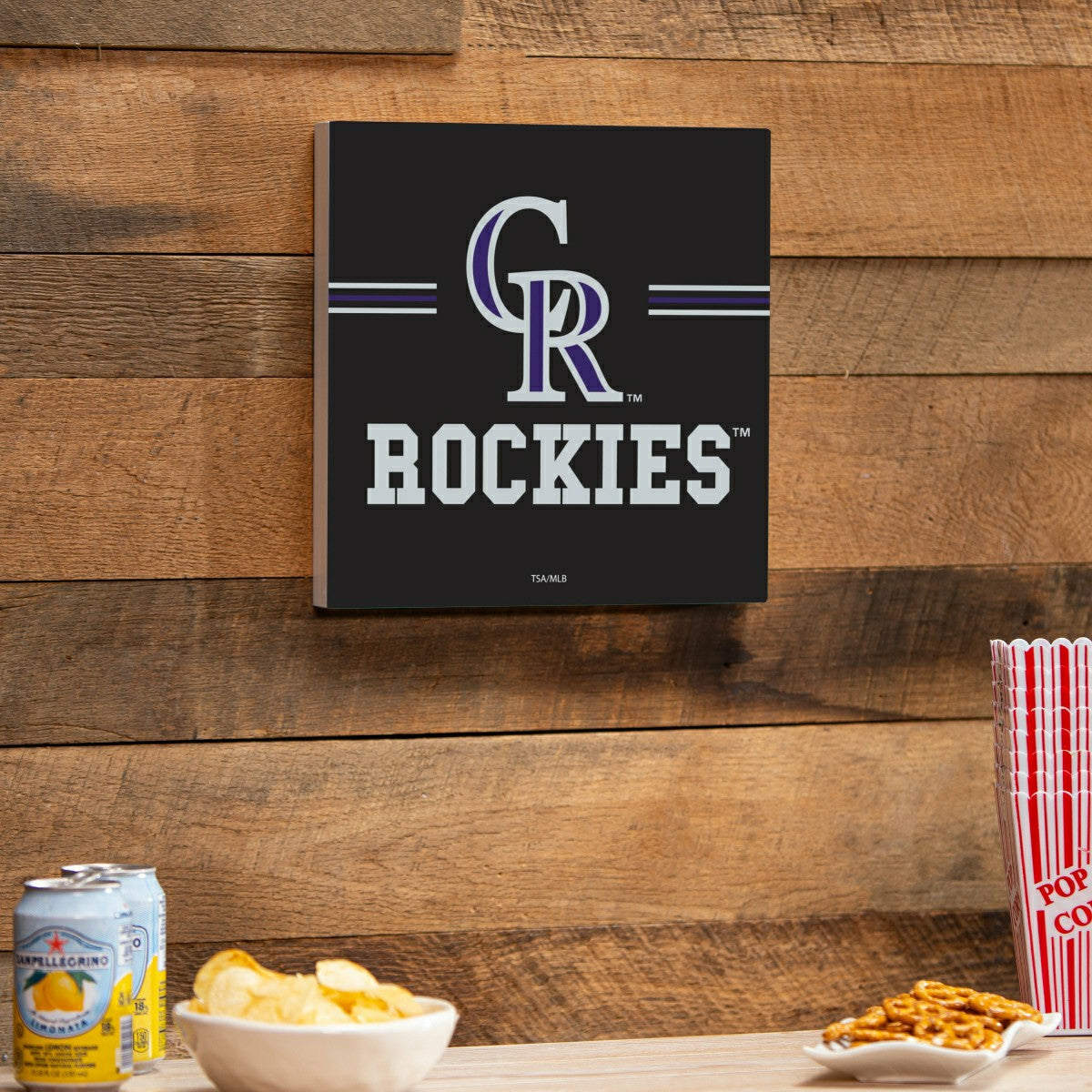 Colorado Rockies Wood Wall Sign, 12x12 - MLB Home