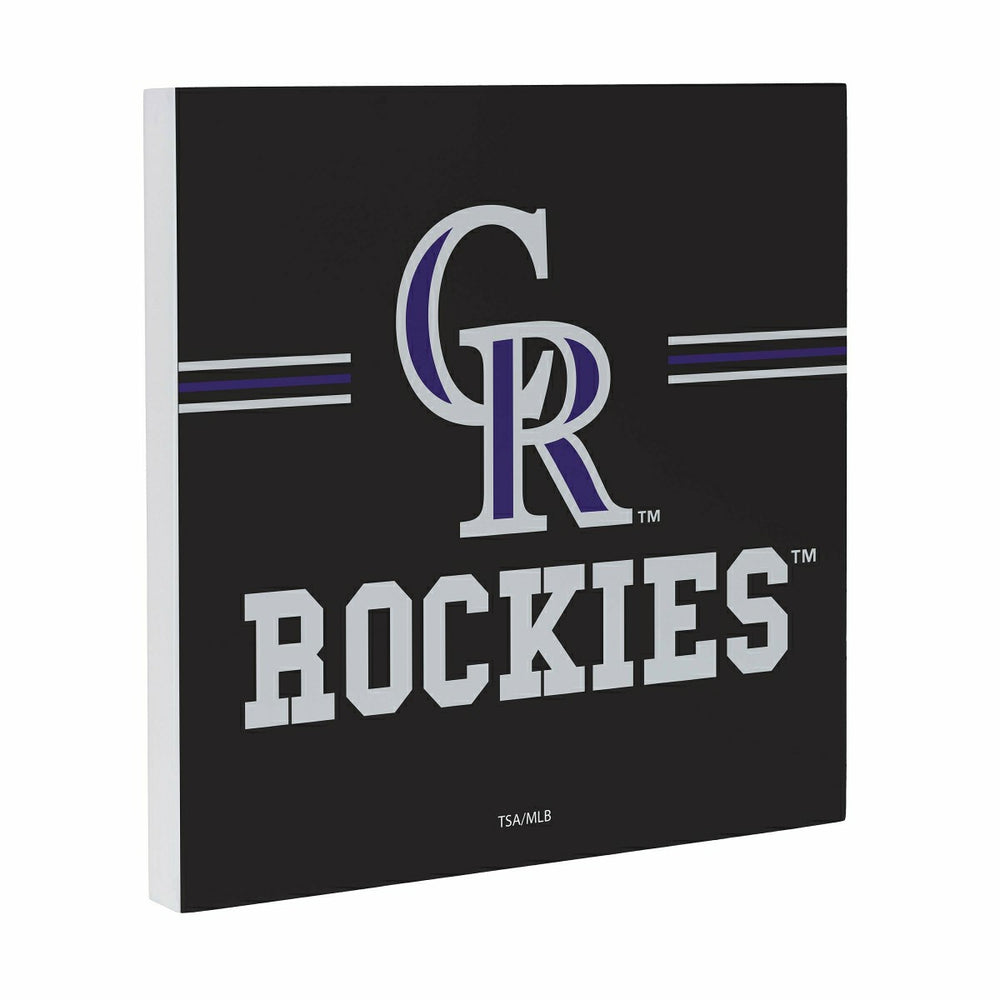 Colorado Rockies Wood Wall Sign, 12x12 - MLB Home