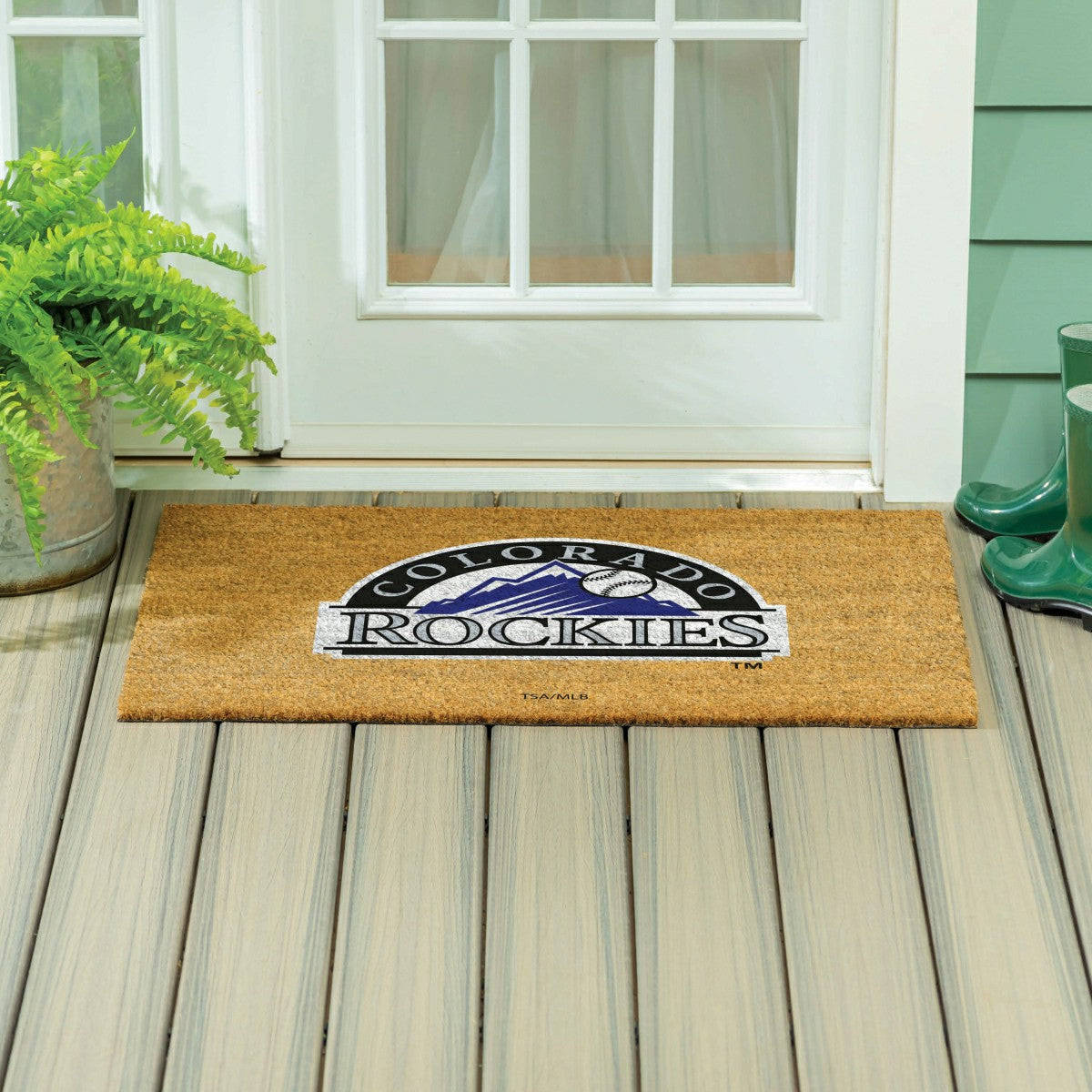 Colorado Rockies Large Full Color Coir Mat, 36"x24" - MLB