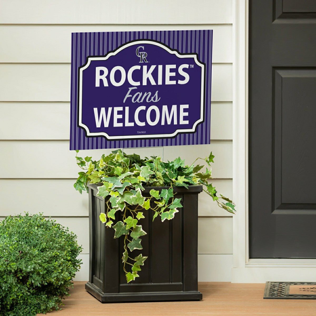 Colorado Rockies Coroplast Yard Sign, "Fans Welcome" - MLB Home