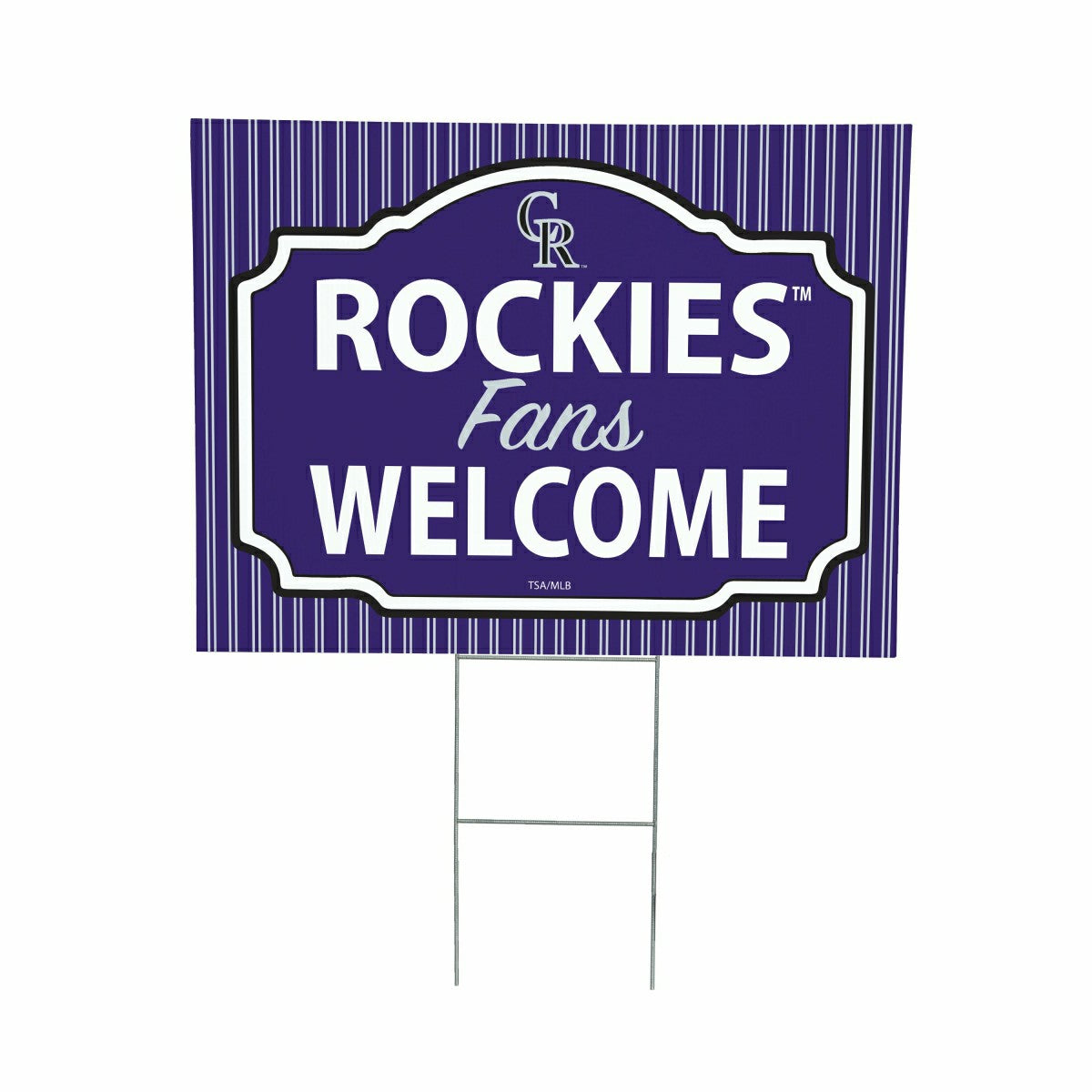 Colorado Rockies Coroplast Yard Sign, "Fans Welcome" - MLB Home