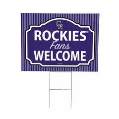 Colorado Rockies Coroplast Yard Sign, "Fans Welcome" - MLB Home