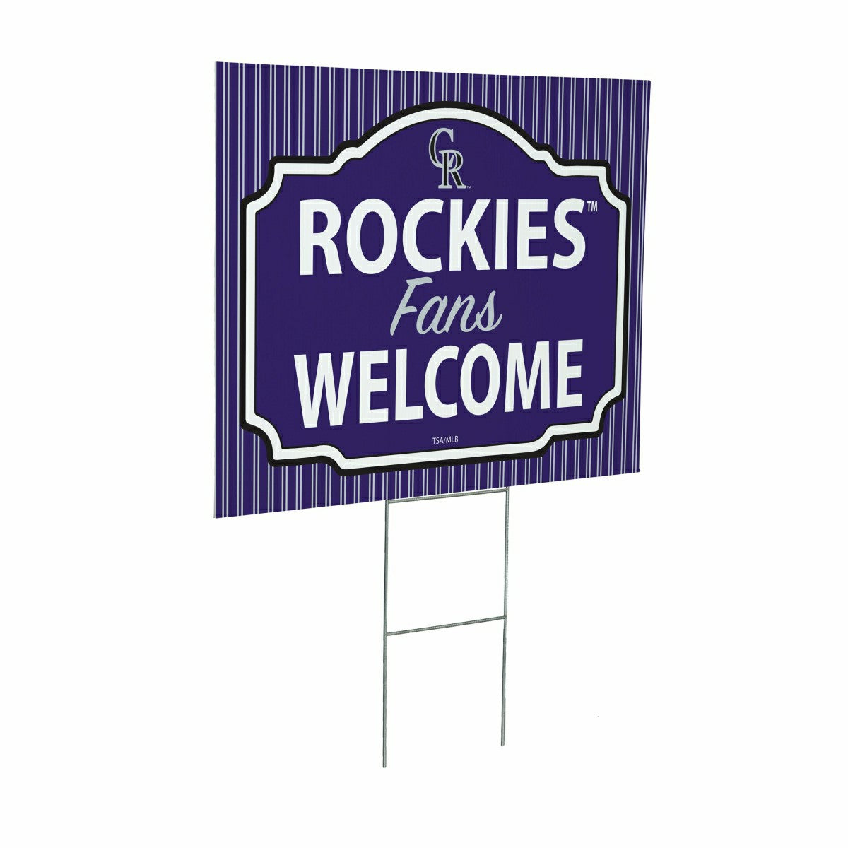 Colorado Rockies Coroplast Yard Sign, "Fans Welcome" - MLB Home