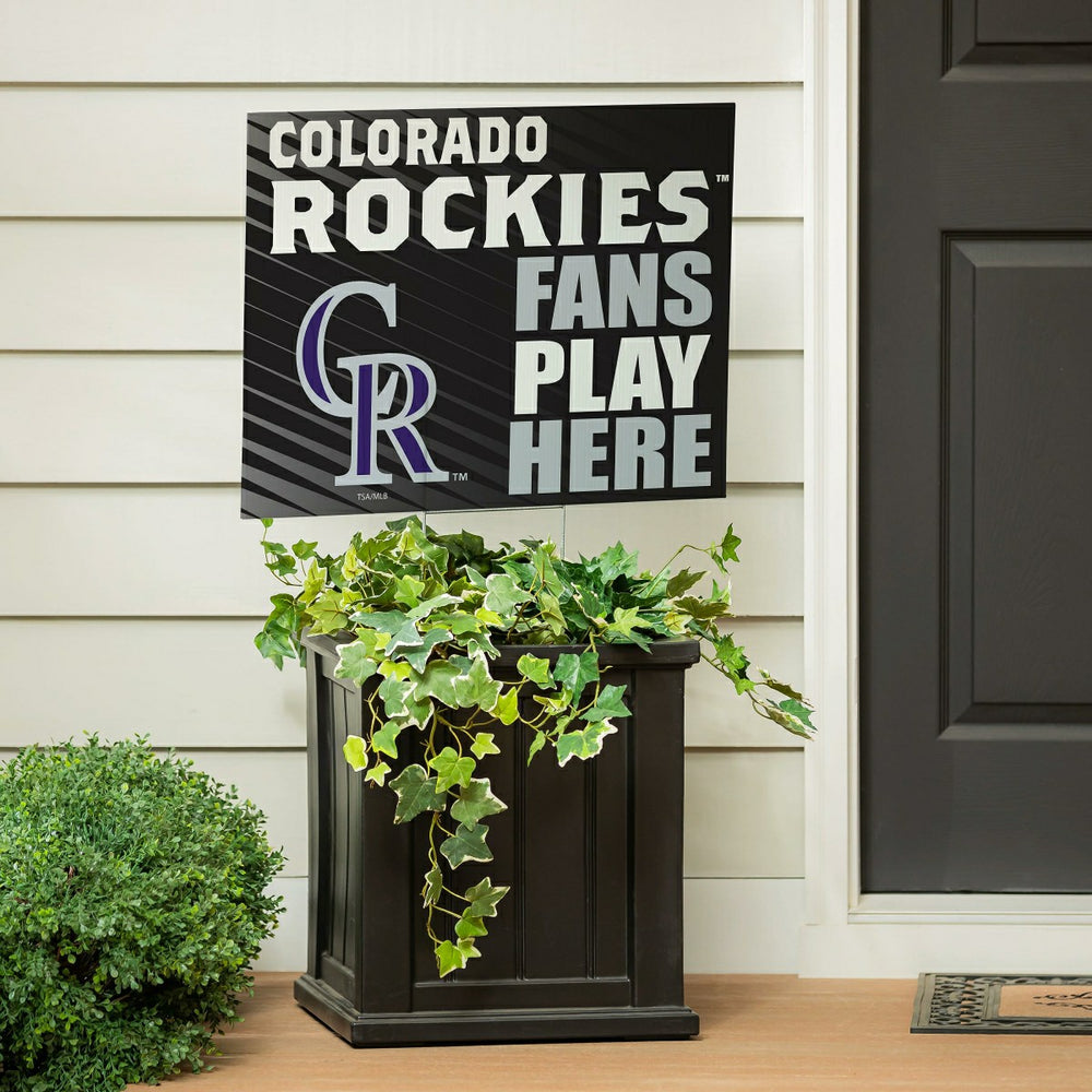 Colorado Rockies Coroplast Yard Sign "Fans Play Here" - MLB Home
