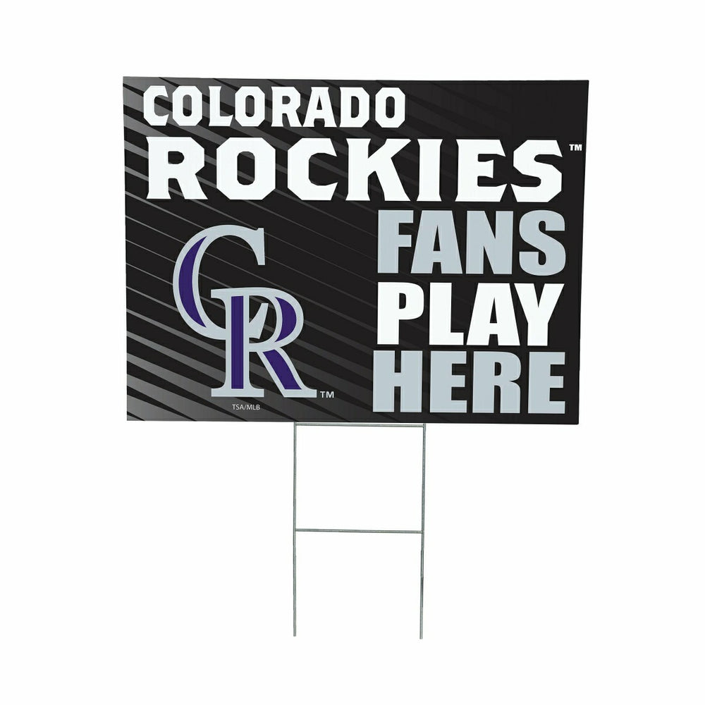 Colorado Rockies Coroplast Yard Sign "Fans Play Here" - MLB Home