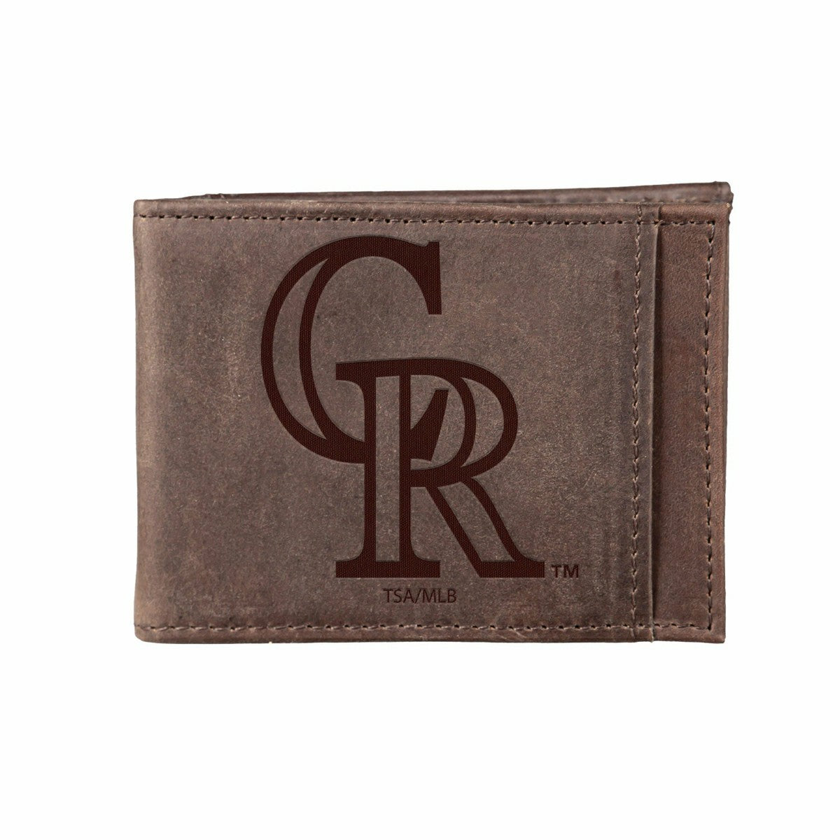 Colorado Rockies Front Pocket Wallet w/ RFID Blocking Brown - MLB Home