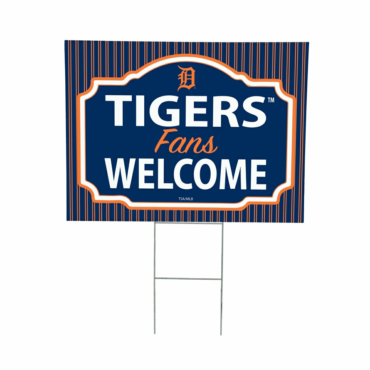 Detroit Tigers Coroplast Yard Sign, "Fans Welcome" - MLB Home