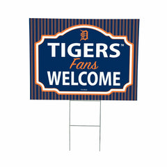 Detroit Tigers Coroplast Yard Sign, "Fans Welcome" - MLB Home