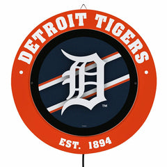 Detroit Tigers, Metal Lite, Round - MLB