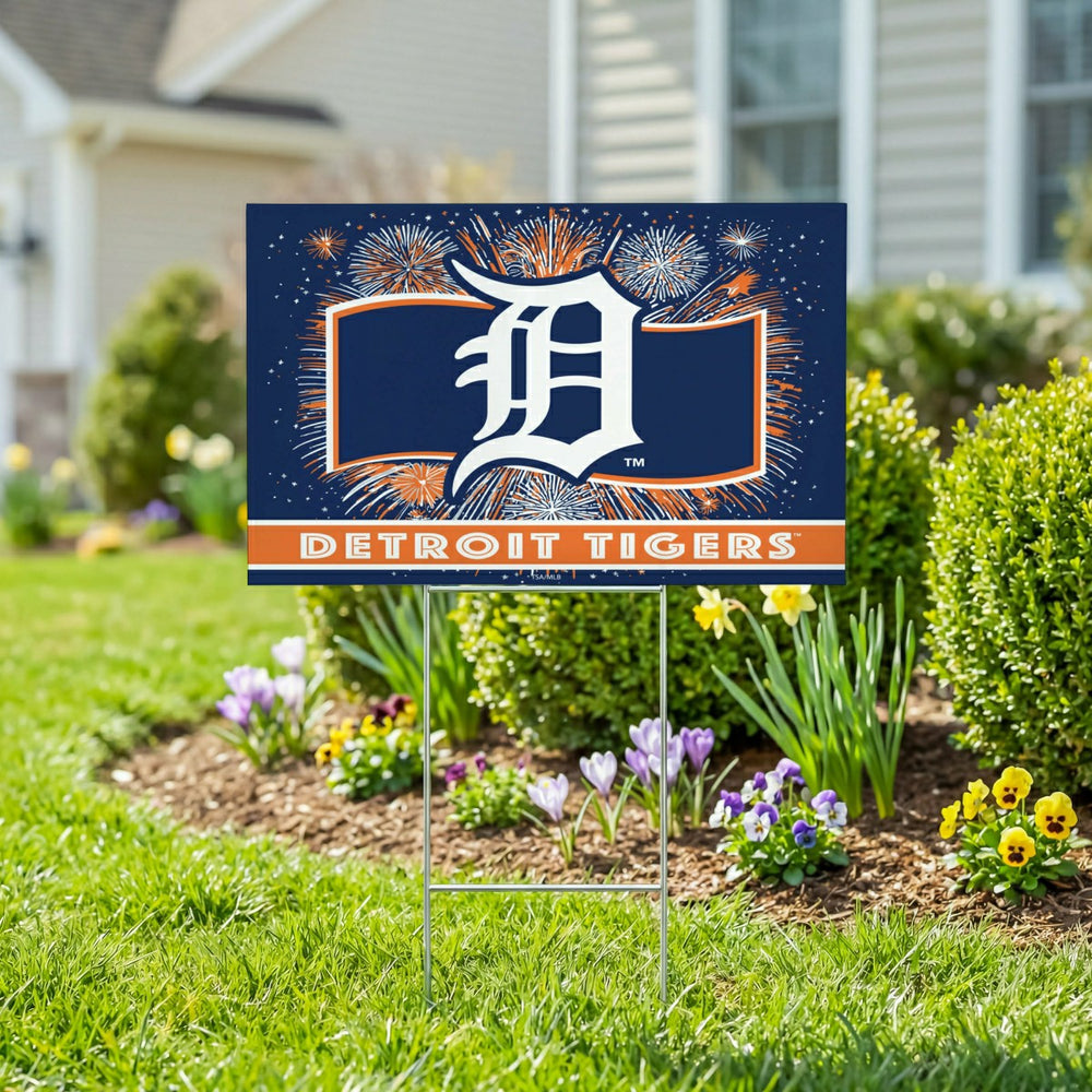 Detroit Tigers Yard Sign, Patriotic - MLB Home