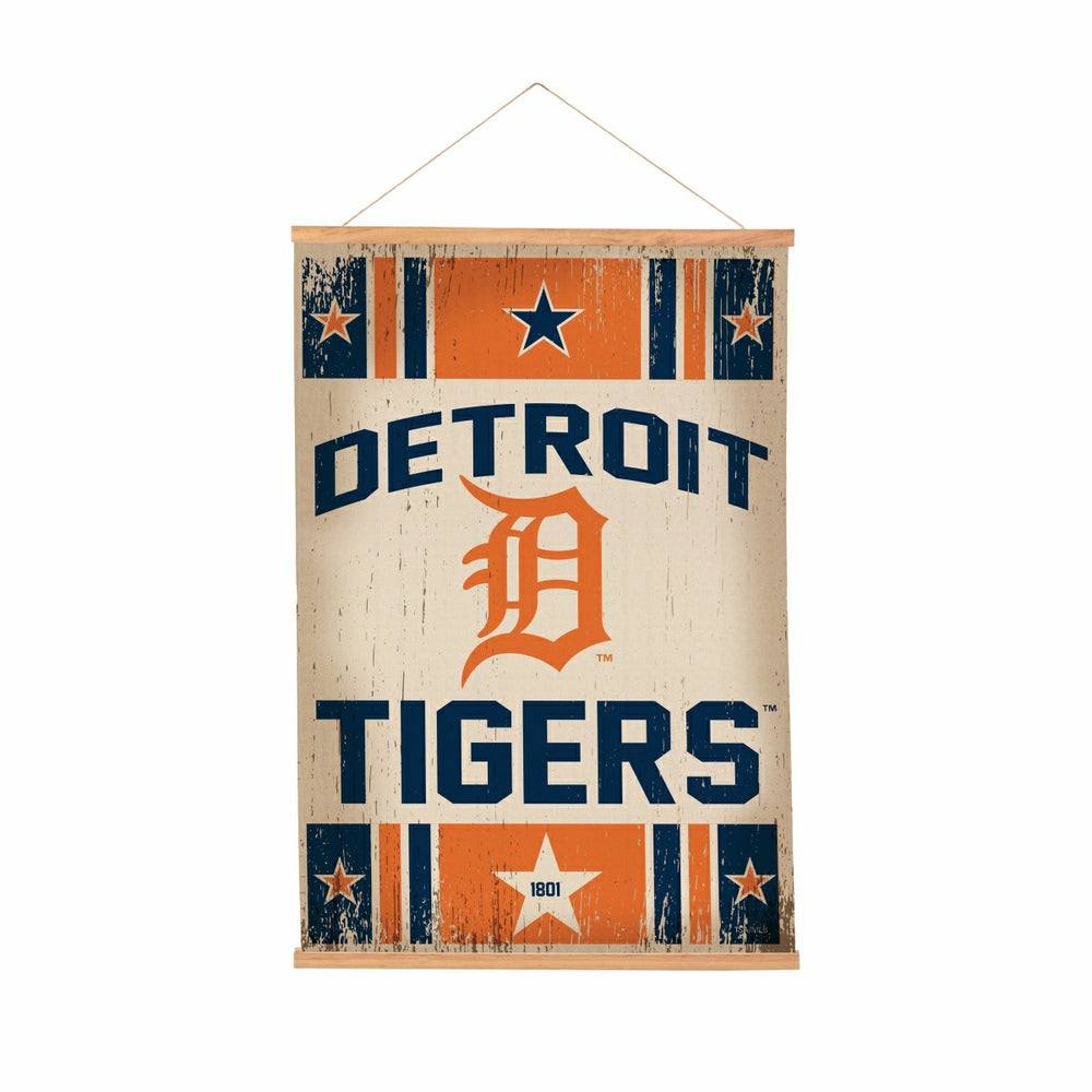 Detroit Tigers, Canvas Wall Tapestry, Medium, 36x24 - MLB Home
