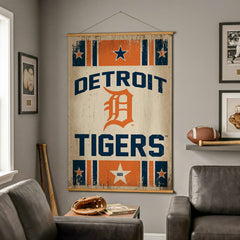 Detroit Tigers, Canvas Wall Tapestry, Large, 54x36 - MLB Home