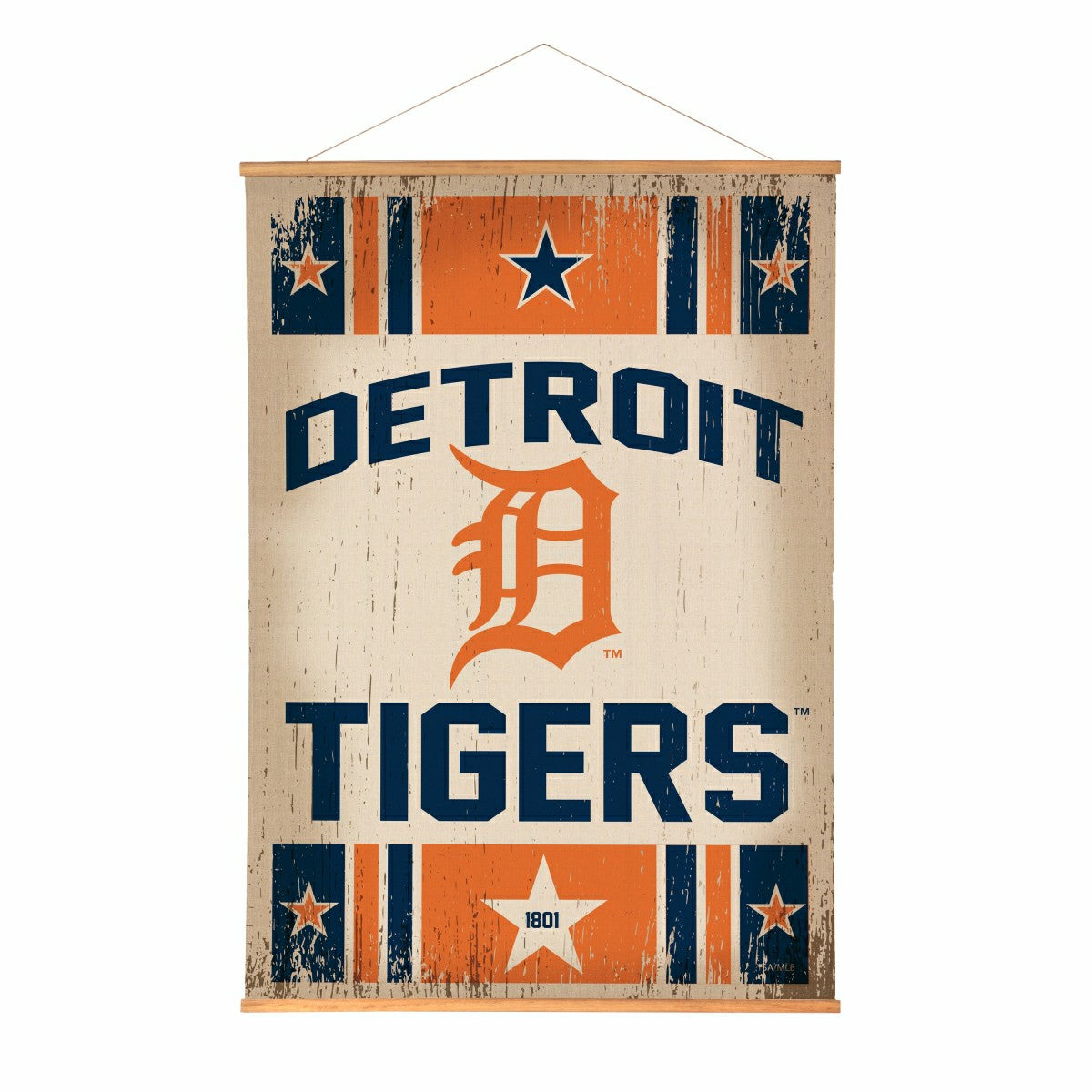 Detroit Tigers, Canvas Wall Tapestry, Large, 54x36 - MLB Home