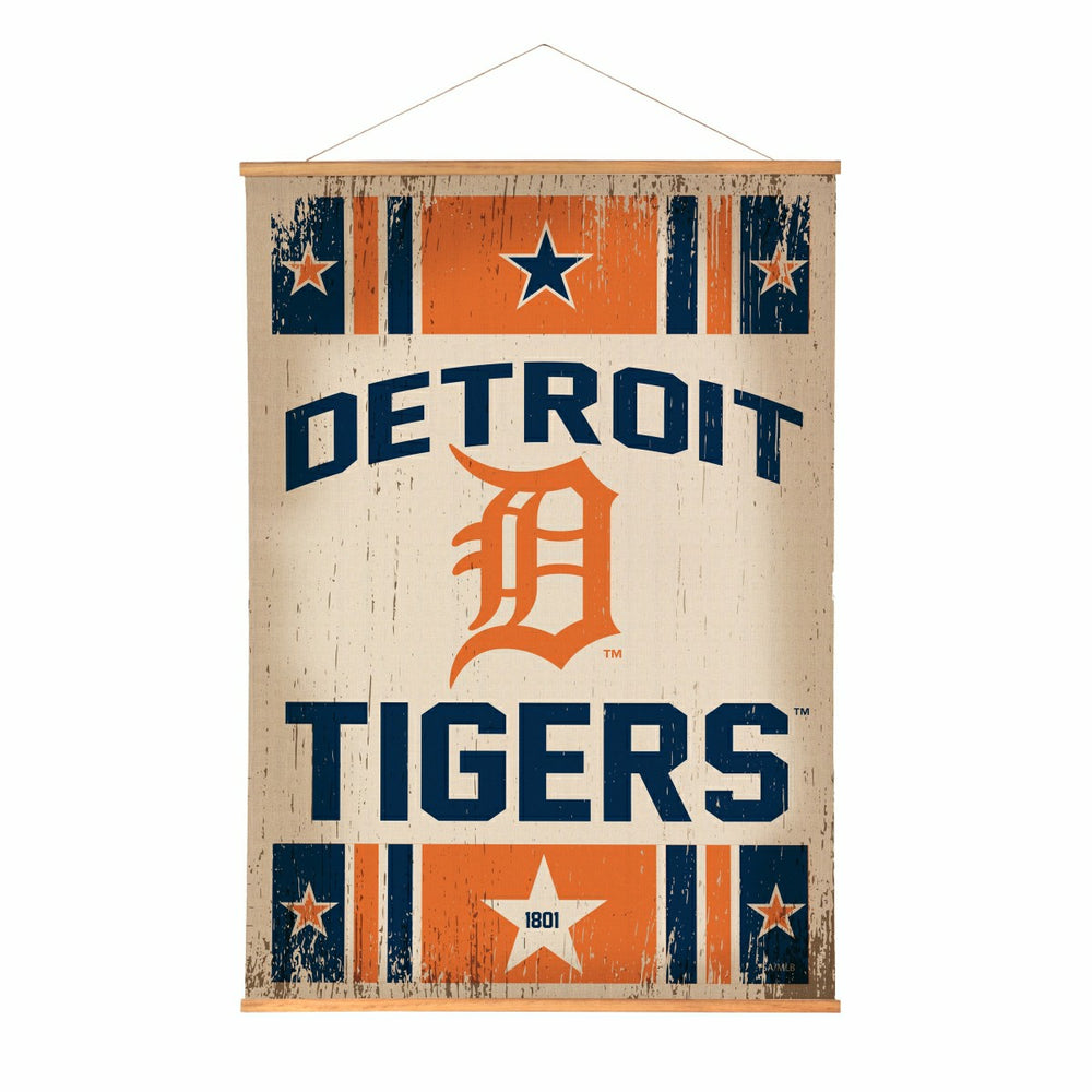 Detroit Tigers, Canvas Wall Tapestry, Large, 54x36 - MLB Home