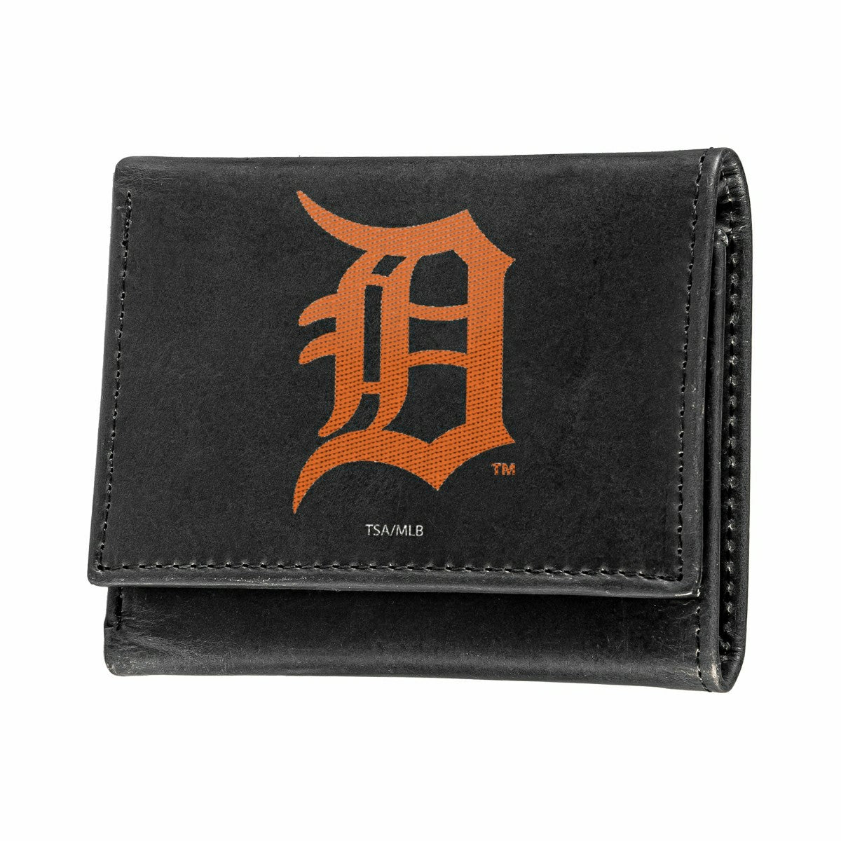 Detroit Tigers Black Tri-Fold Embroidered Wallet w/ RFID Blocking - MLB Home