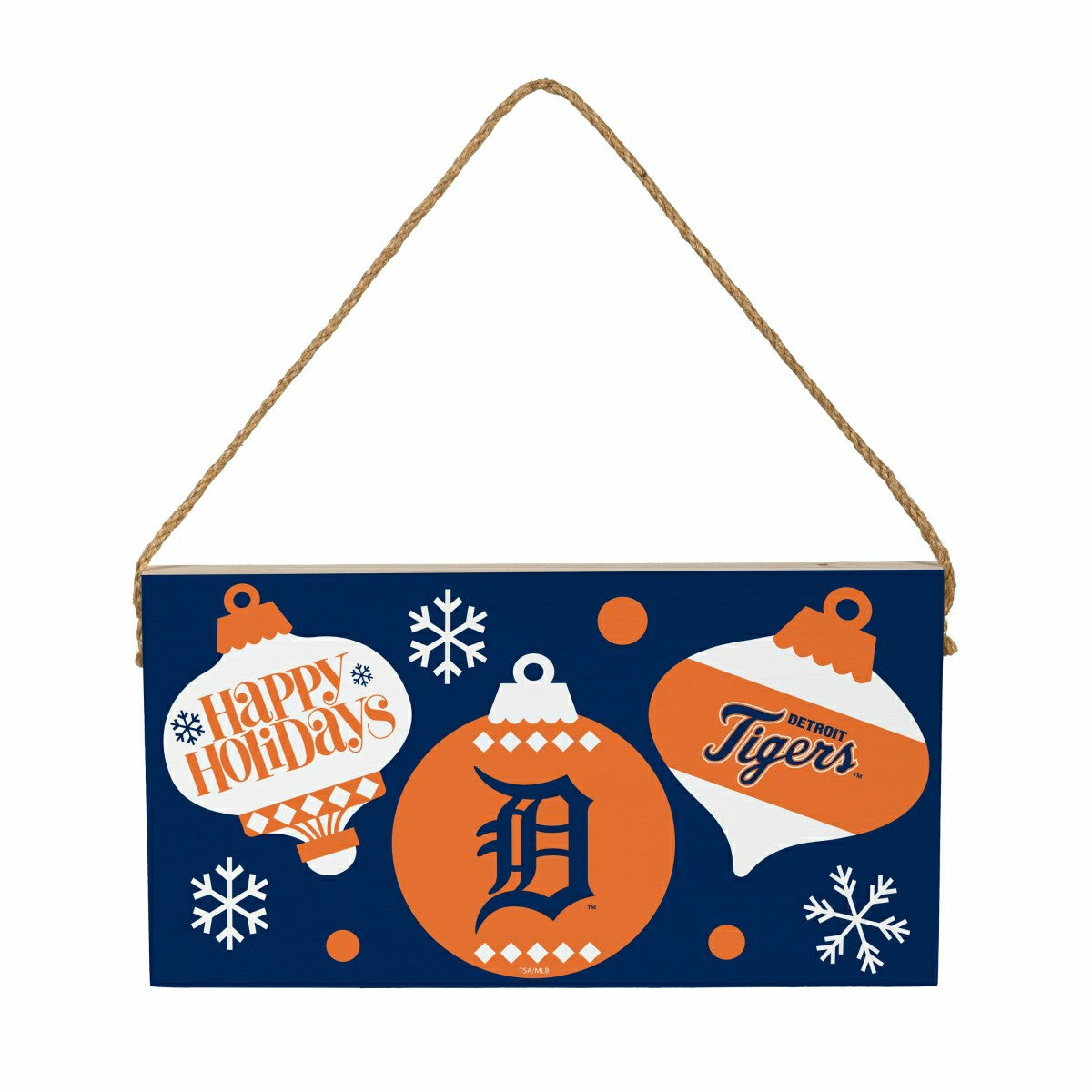 Detroit Tigers Holiday Wood Wall Sign, 6x11 - MLB Home