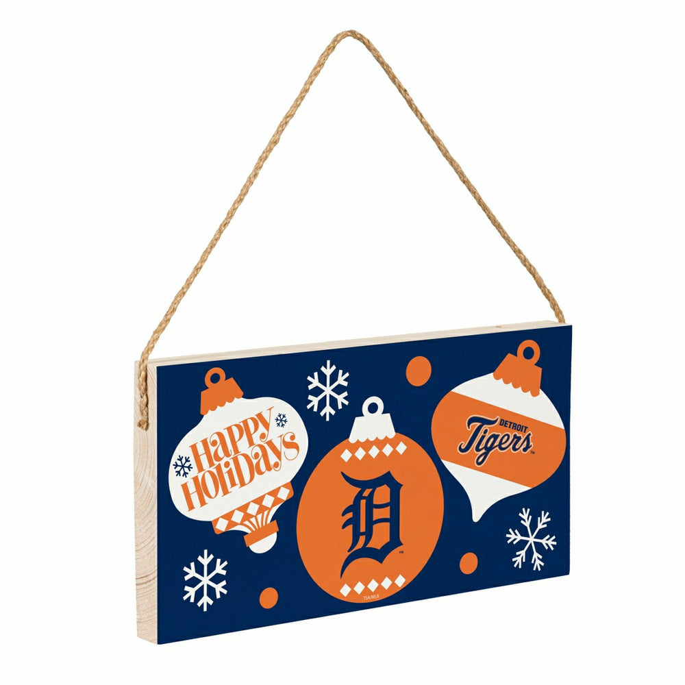 Detroit Tigers Holiday Wood Wall Sign, 6x11 - MLB Home
