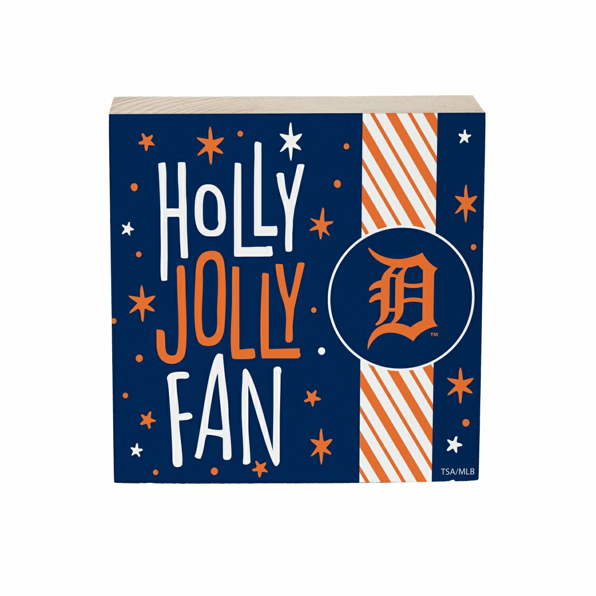 Detroit Tigers Block, Holiday, 6x6 - MLB Home