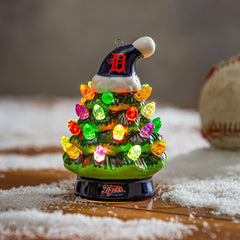 Detroit Tigers 4" Mini LED Tabletop Christmas Tree, Set of 2 - MLB