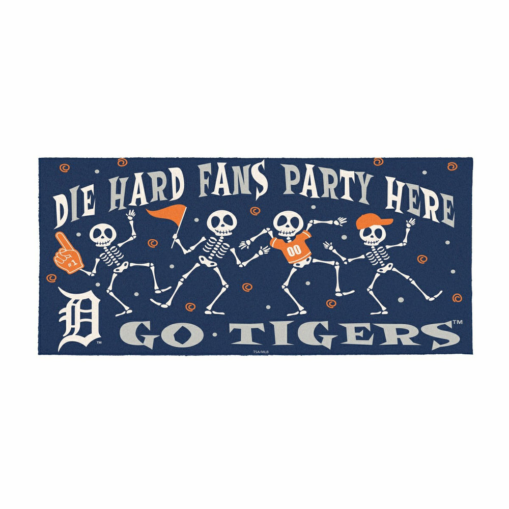 Detroit Tigers Flocked Coir Halloween Sassafras Switch Mat, 22"x10" - MLB