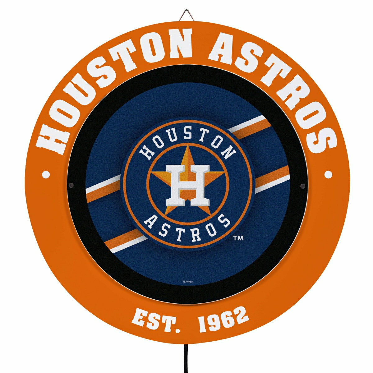 Houston Astros, Metal Lite, Round - MLB