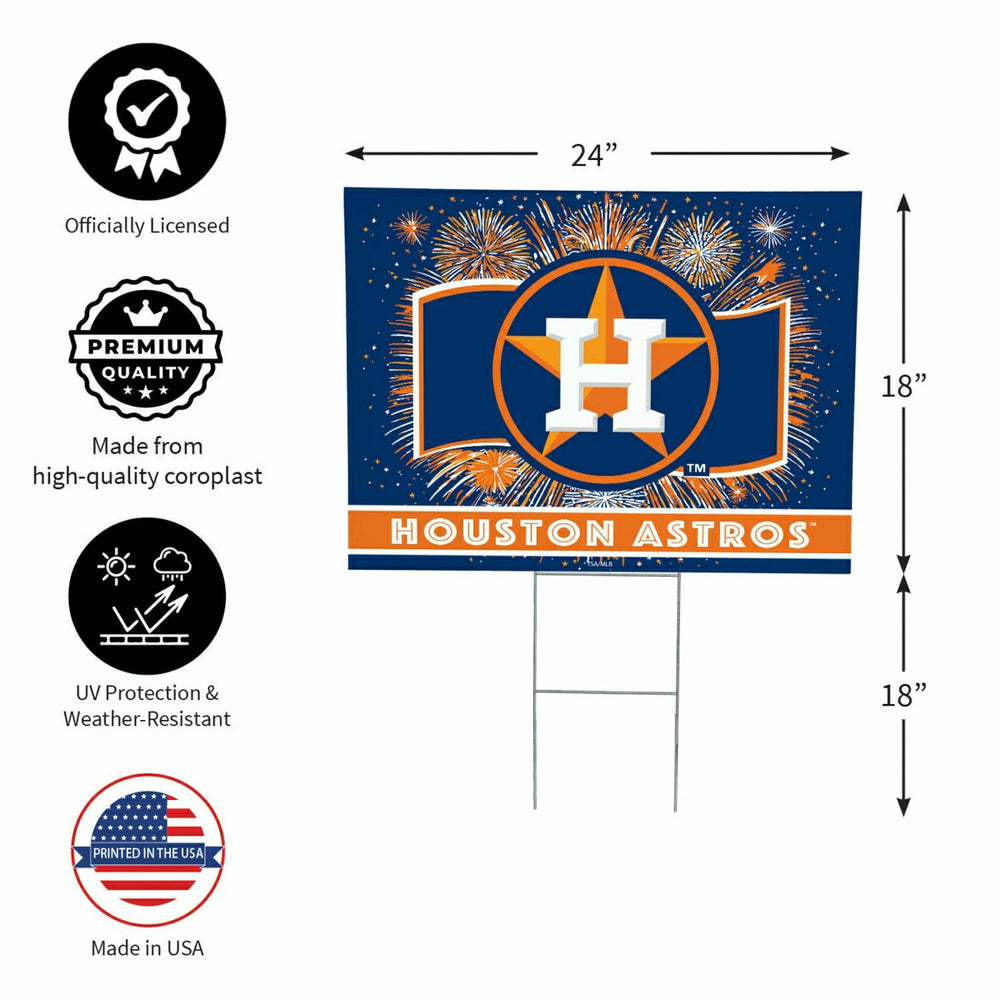 Houston Astros Yard Sign, Patriotic - MLB Home
