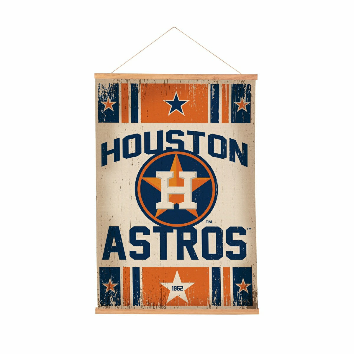 Houston Astros, Canvas Wall Tapestry, Medium, 36x24 - MLB Home