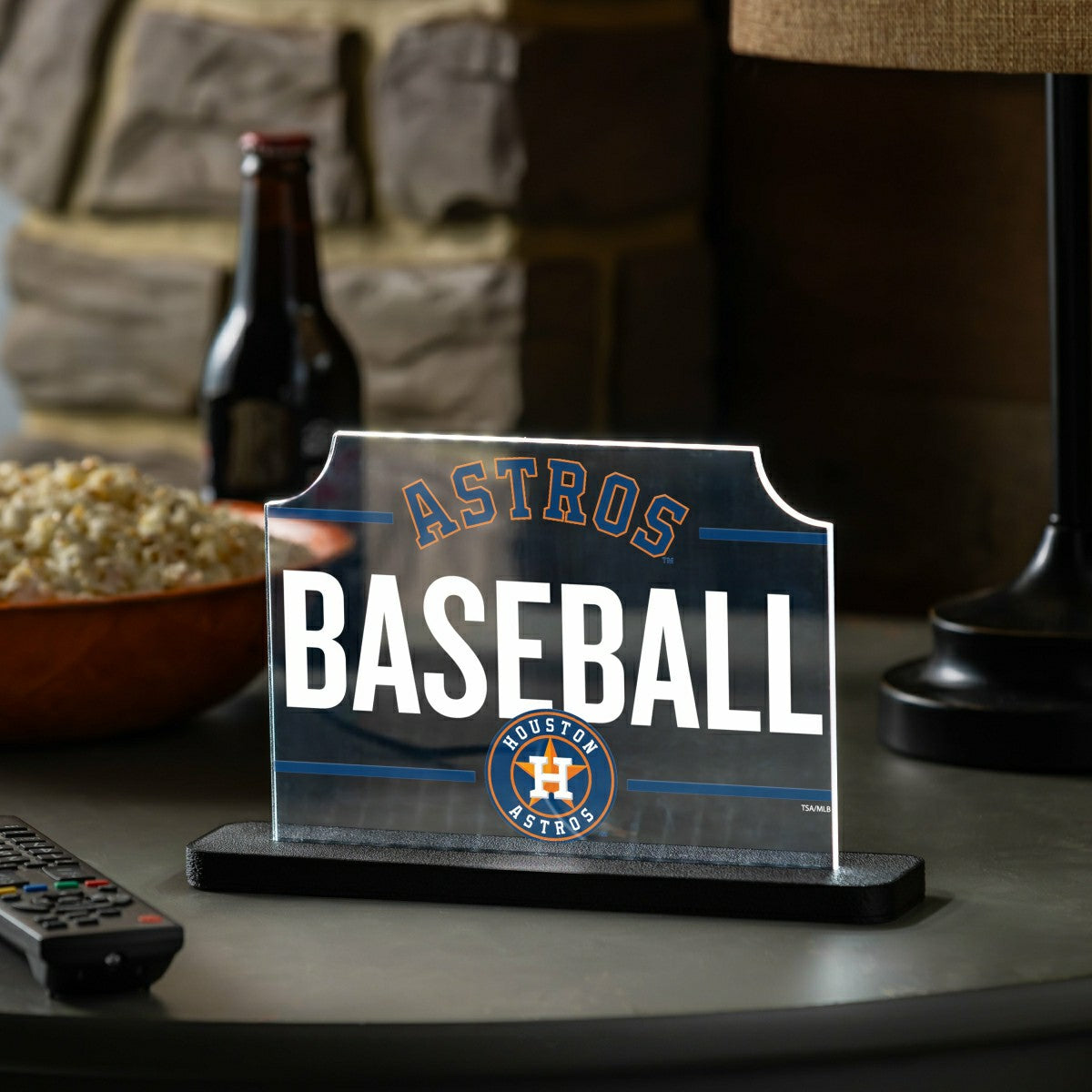 Houston Astros Baseball Rectangle Desklite LED Decor - MLB Home