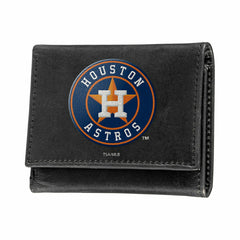 Houston Astros Black Tri-Fold Embroidered Wallet - MLB Home