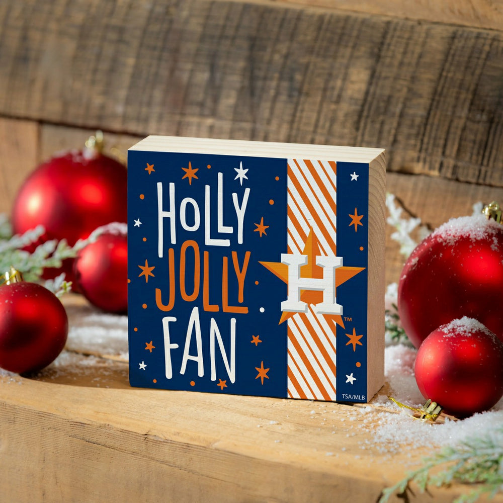 Houston Astros Block, Holiday, 6x6 - MLB Home