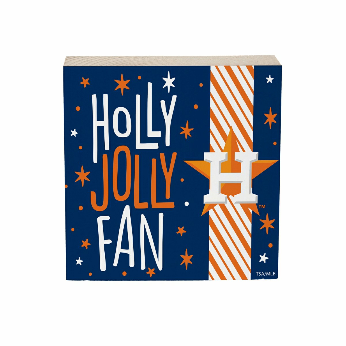 Houston Astros Block, Holiday, 6x6 - MLB Home