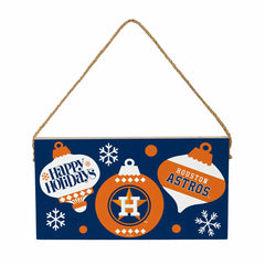 Houston Astros Holiday Wood Wall Sign, 6x11 - MLB Home