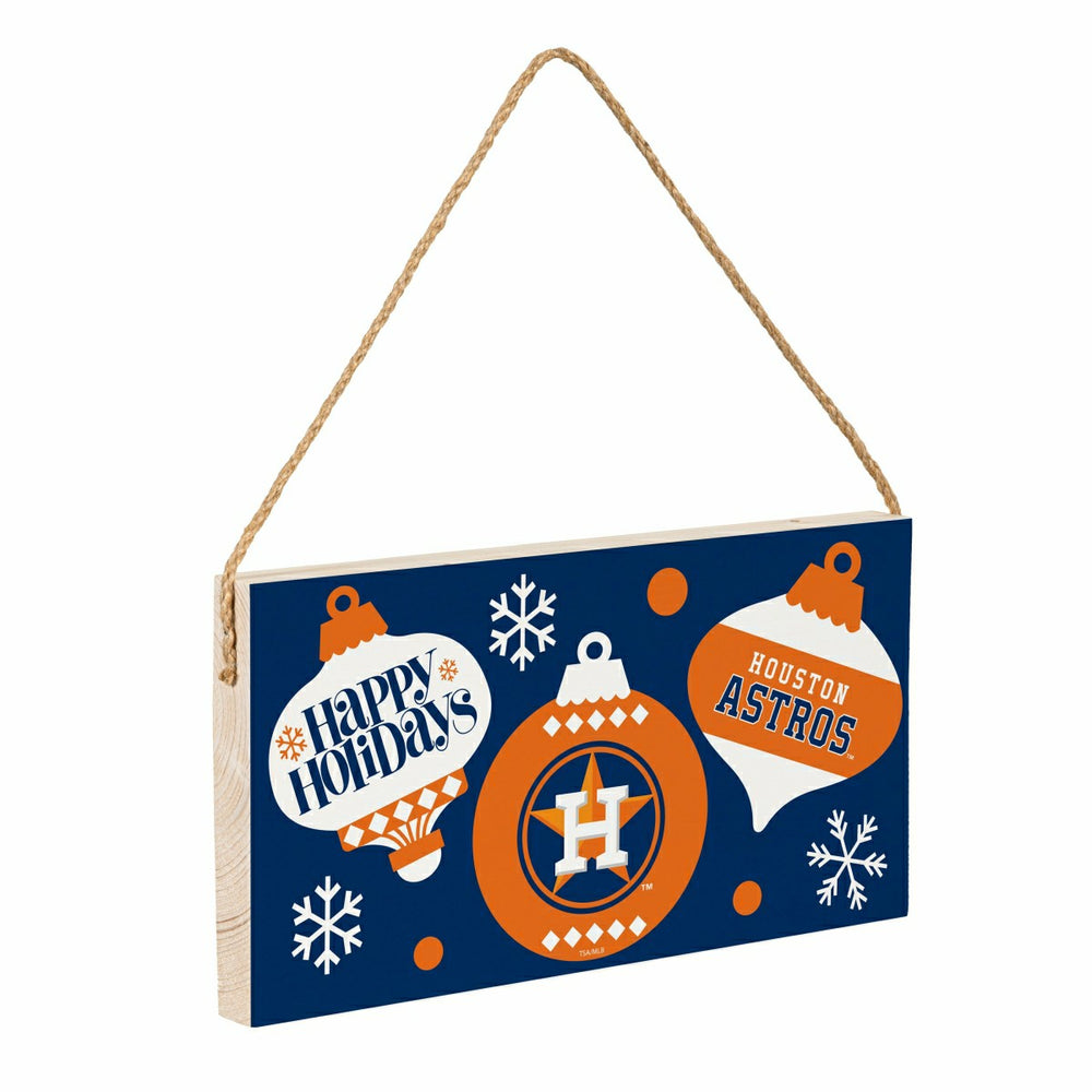 Houston Astros Holiday Wood Wall Sign, 6x11 - MLB Home